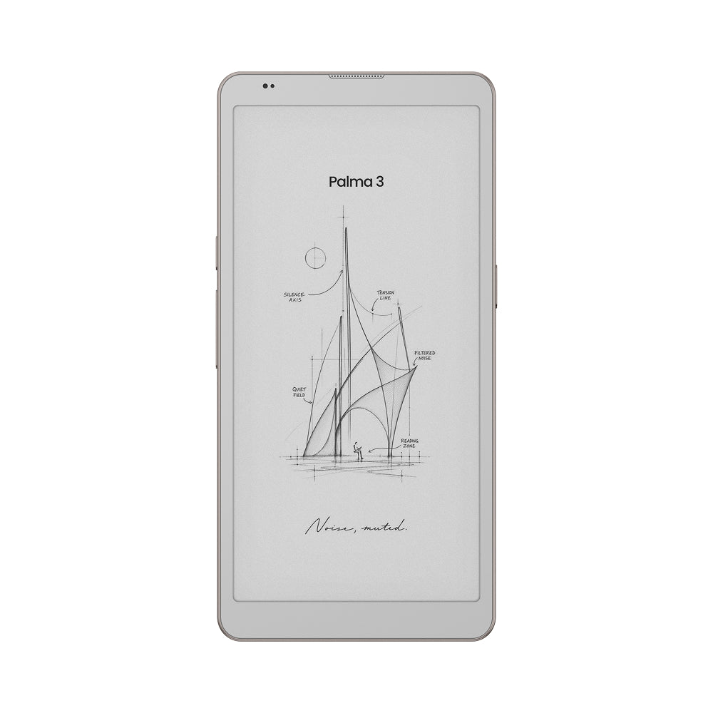 Front view of the pocket-sized BOOX Palma 3 E-Ink reader